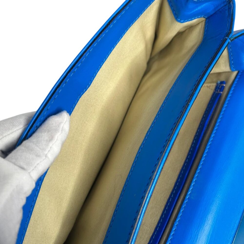 💎✨Authentic✨💎Valentino Garavani Shoulder Bag Blue Leather - Picture 10 of 11